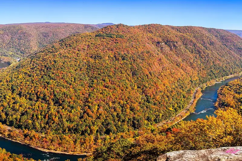 Autumn foliage at New River Gorge National Park & Preserve