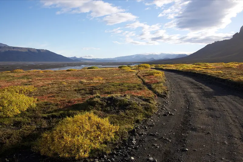 Autumn foliage at Þórsmörk